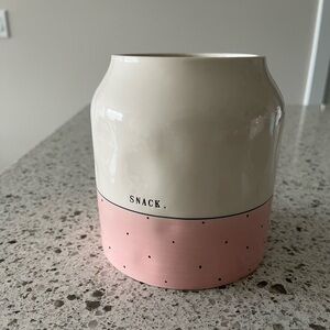 Rae Dunn Pink and Cream Jar